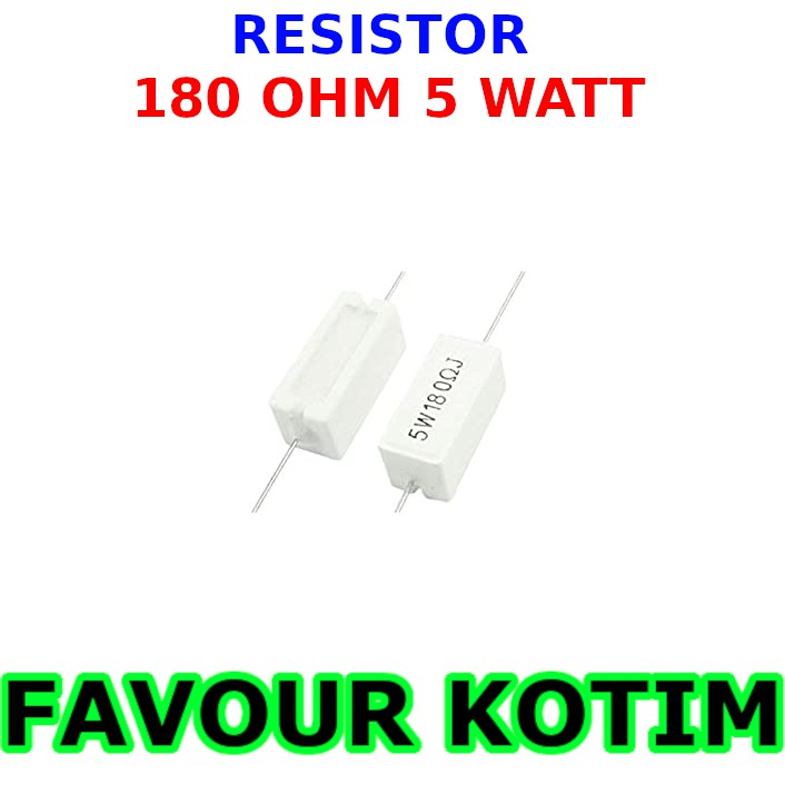 180 OHM 5 วัตต์ 5 PERCENT R 5W FVKOTIM CHALK RESISTOR