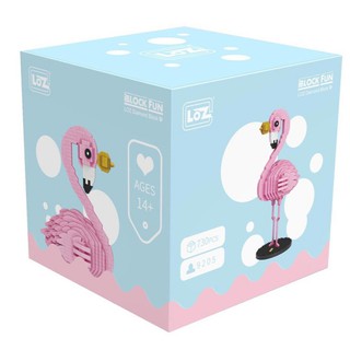 ตัวต่อ LOZ 9205 Flamingo (นกฟลามิงโก้)  จำนวนตัวต่อ 730 ชิ้น