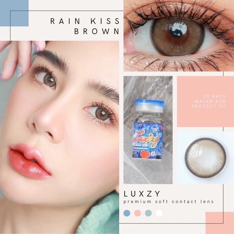 Luxzy lens Rain Kiss Gray / Brown ค่าสายตา 0.00-650