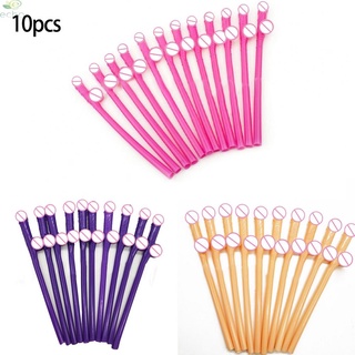 ECHO- ~Willy Straws 10PCS Distinctive Funny Party Hen Party Night Novelty Straw【Echo-baby】