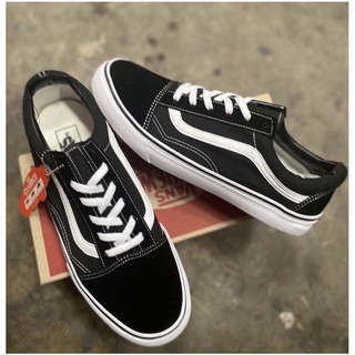 มีเก็บปลายทาง🔥Vans old skool black 🔥 รองเท้าผ้าใบแวนโอลสคูล รองเท้าสีดำ ยอดฮิต ถ่ายจากสินค้าจริง