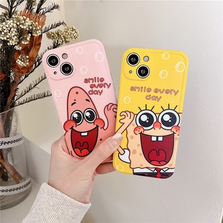 เคสซิลิโคน เคสไอโฟน iPhone 14 Pro Max iPhone 13 Pro Max iPhone 12 Pro Max iPhone 11 Pro Max iPhone X XR XS Max Cartoon Spongebob Squarepants &amp; Patrick Star Silicone Case