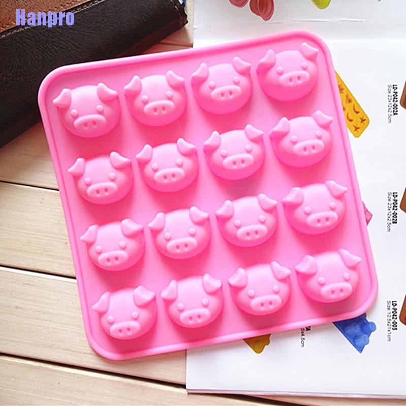 Hanpro> แม่พิมพ์ซิลิโคน รูปหมู สําหรับทําช็อคโกแลต เค้ก เยลลี่ ลูกอม น้ําแข็ง