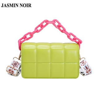 Jasmin NOIR กระเป๋าสะพายข้าง ลายสก๊อต แต่งสายโซ่ สําหรับผู้หญิง