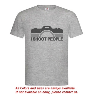 เสื้อยืดพิมพ์ลายแฟชั่น เสื้อยืดแขนสั้น พิมพ์ลาย I Shoot People โอเวอร์ไซซ์ สไตล์คลาสสิก