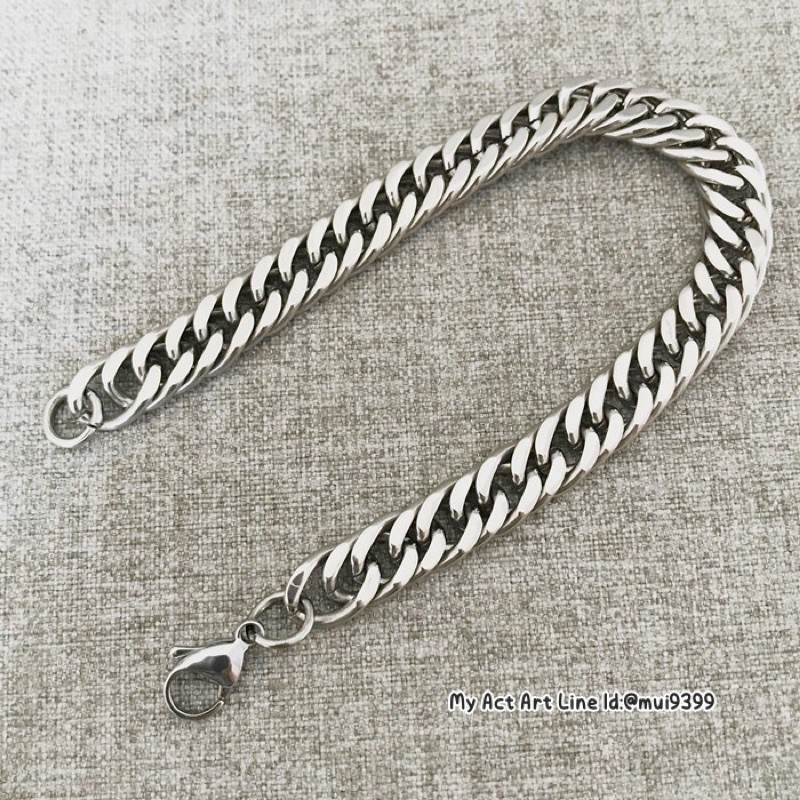 สร้อยข้อมือ สแตนเลส 6-12 mm เลสข้อมือ สร้อยข้อมือโซ่ สร้อยข้อมือสแตนเลสราคาถูก สร้อยข้อมือราคาถูก