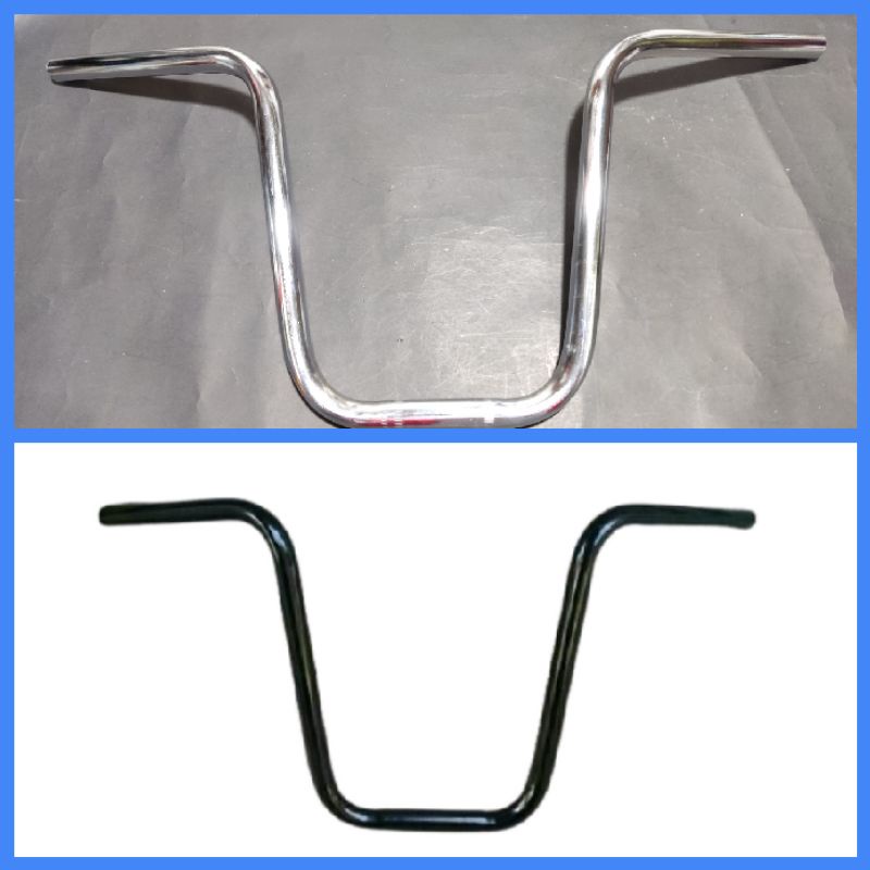 Chopper Handlebar အမြင့် 32cm Custom Chrooper Japstyle High Handlebar (RX KING) ခရိုမီယမ်/အနက်