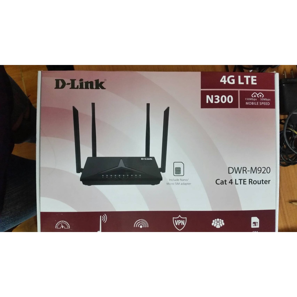 4G Router D-LINK ( DWR - M920 ) Wireless N300 2.4GHz up to 300Mbps.