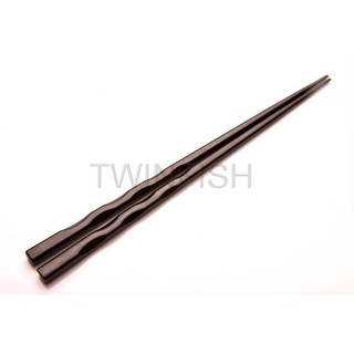 ตะเกียบเมลามีนสีดำ 4 คู่/ ชุด Twin Fish รหัส CS-B1
