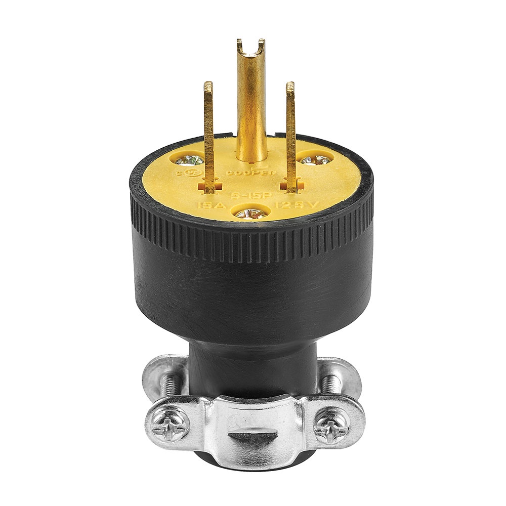 Eagle 1709 Vinyl Grounding Plug 15A 125V