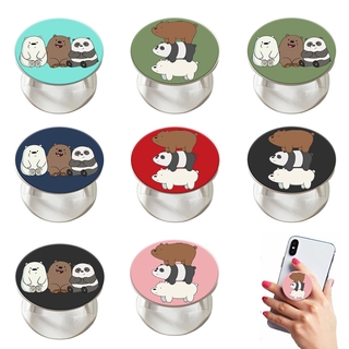 เคสโทรศัพท์มือถือลายการ์ตูนหมีสําหรับ Portabler Grip PopSocket Stand Ring Holder For Samsung S20 Ultra A51 A71