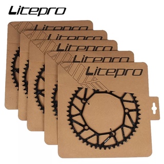 Litepro ใบจานหน้าจักรยาน แบบกลวง 48T 50T 52T 54T 56T 58T BCD130 สําหรับรถจักรยานแบบพับ