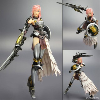 Model Figma งานแท้ ฟิกม่า Figure Play Arts Kai จากเกม Dissidia Final Fantasy XIII 2 ไฟนอลแฟนตาซี Lightning ไลท์นิ่ง