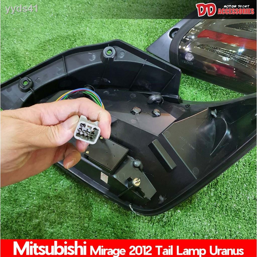 ㍿ไฟท้าย Mitsubishi mirage 2013-2016 led smoke งานใต้หวัน