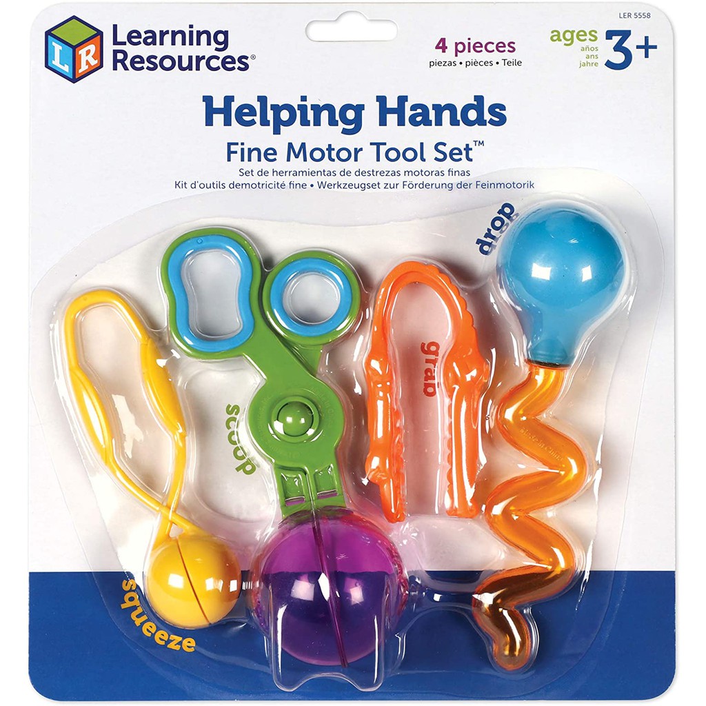 Learning Resources, Helping Hands Fine Motor Tools Set ชุดเสริมสร้างพัฒนาการกล้ามเนื้อมัดเล็ก 3 ปี+
