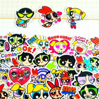 ★★★ สติกเกอร์ The Powerpuff Girls Q-2 ขนาดเล็ก สําหรับตกแต่งไดอารี่ ★★★ สติกเกอร์ DIY แฟชั่น สําหรับตกแต่งสมุดอัลบั้ม 60 ชิ้น/เซต