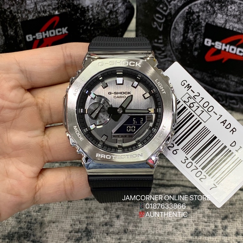 Casi/*o G/SHOCK GM-2100-1A Steel Series นาฬิกาสปอร์ตโลหะสีเงิน Man นาฬิกา Unisex กีฬานาฬิกา m548