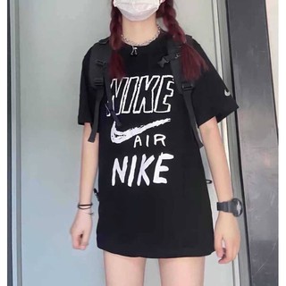 เสื้อยืด Nike ไนกี้ สีดำ ลายสกรีนสีขาว เท่ห์ คูล