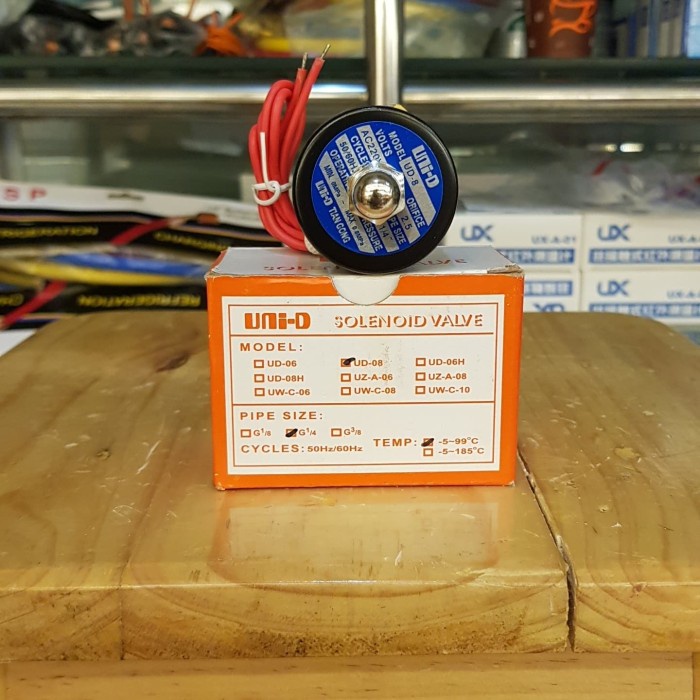 โซลินอยด์วาล์ว UNI-D UD-08 1/4" 220V / 2W-025-08