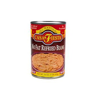 Casa Fiesta No Fat Refried Beans 16 Oz. คาซ่าเฟียสต้าถั่วอบแห้งไร้ไขมัน 16 ออนซ์