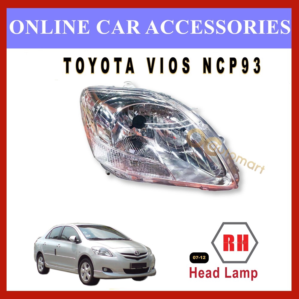 Toyota Vios NCP93 2007-2012 HeadLamp / ไฟหน้า