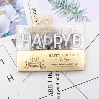 เทียนวันเกิด HBD Happy Birthday เทียนแฮปปี้เบิร์ดเดย์ เทียนปักเค้ก