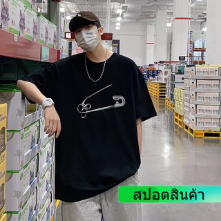 เสื้อยืดแขนสั้นลําลอง ทรงหลวม ขนาดใหญ่ เข้ากับทุกการแต่งกาย สไตล์ฮ่องกง แฟชั่นฤดูร้อน สําหรับผู้ชาย และผู้หญิง