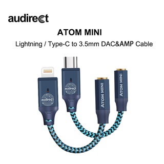 Audirect ATOM MINI Type-C เป็น 3.5 มม. เครื่องขยายเสียงหูฟัง USB DAC ES9280AC PRO ชิป PCM768 DSD512