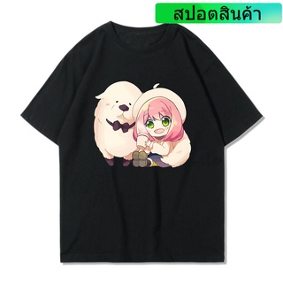 DRG Spy x Family Tshirt Bond Forger shirts Girls Kawaii Cartoon Tees Anya Graphic Tees-shirt 100% Cotton T-shirt Women S