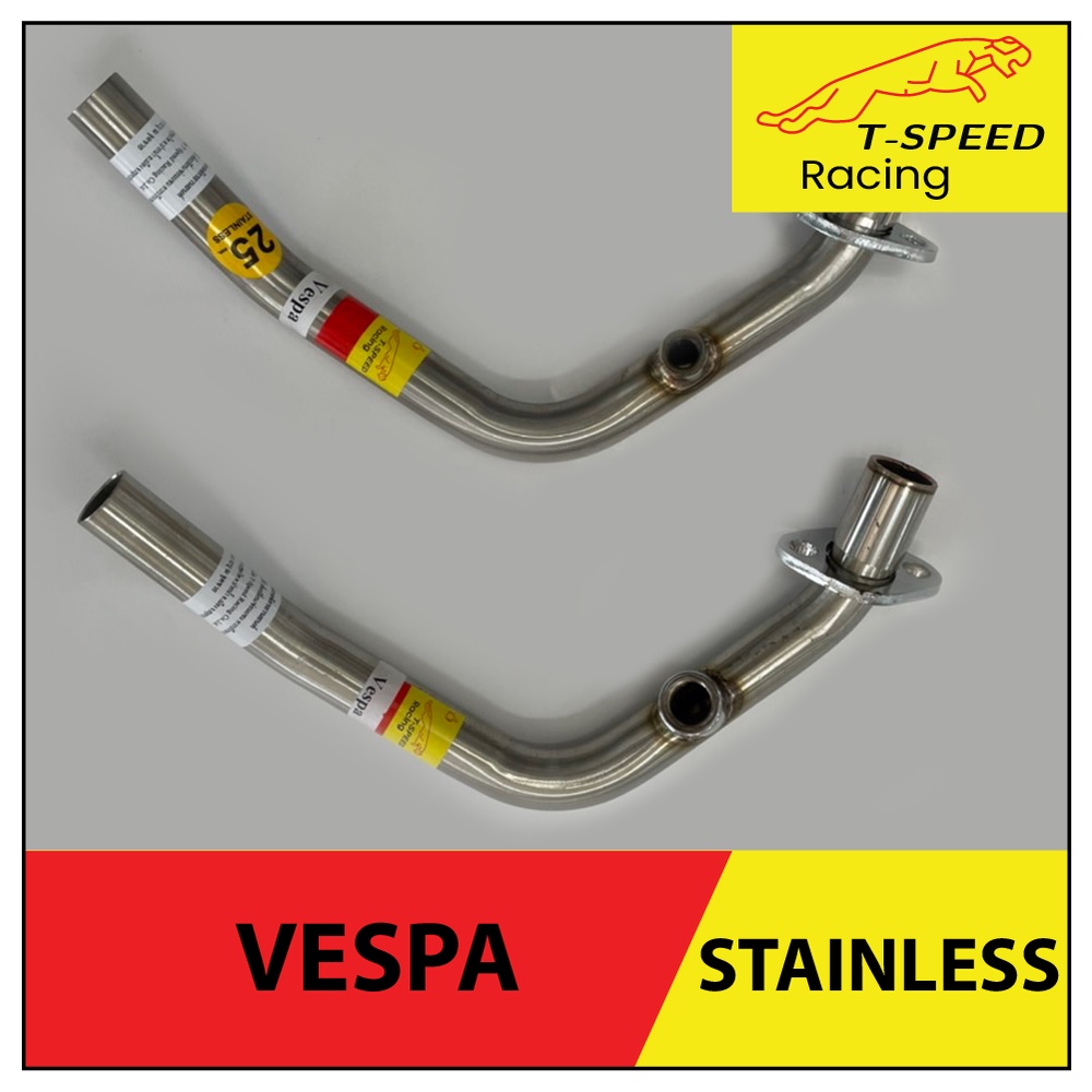 คอท่อ VESPA  🔩 Stainless steel แท้ เกรด 304 หนา: 1.2 มิลลิเมตร  มีขนาดให้เลือก:  Size 25 m.m. เซนเซอ