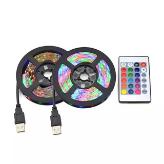 DC 5V USB 2835 LED RGB Strip RGB Lightหลอดไฟตกแต่งพื้นหลังทีวีแสงริบบิ้นDecorสายเทป 3 เมตร