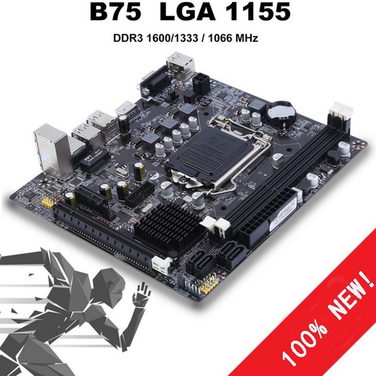 B75-1155 เมนบอร์ดคอมพิวเตอร์ตั้งโต๊ะ อินเตอร์เฟซ CPU LGA 1155 ทนทาน
