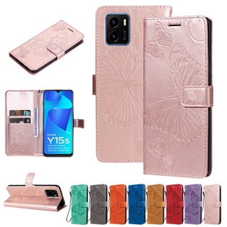 เคสโทรศัพท์มือถือหนัง ฝาพับแม่เหล็ก พร้อมช่องใส่บัตร สําหรับ Vivo Y15S Y55S Y76 5G Y21 Y21S Y33S Y11S Y12A Y12S Y20 Y20S Y20A Y20i Y20G Y20 SG