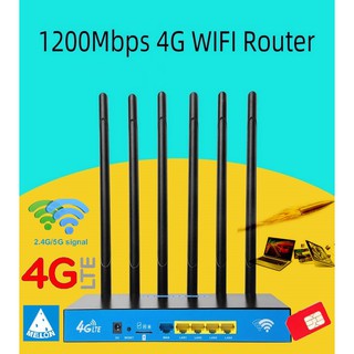 4G Router 5G+2.4G เร้าเตอร์ ใส่ซิมปล่อย Wifi 1200Mbps Dual band Mesh Long Range indoor &amp; Outdoor สัญญาณแรง