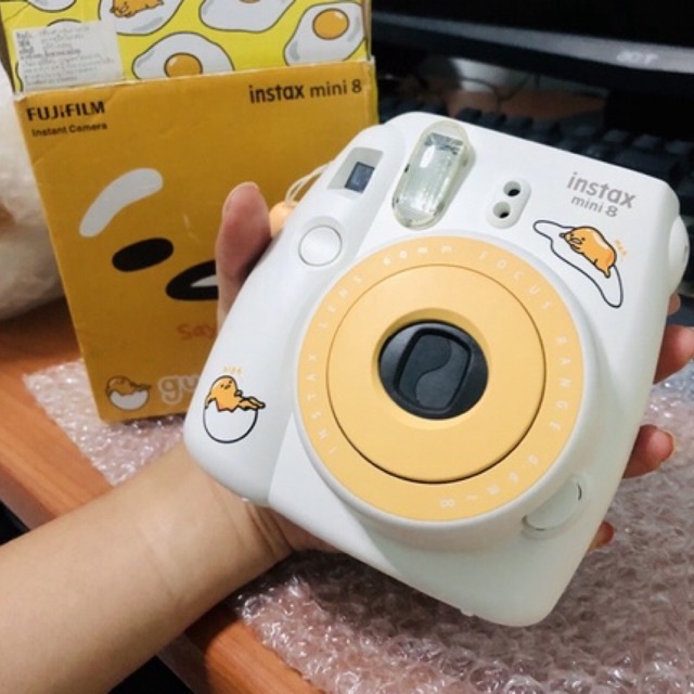 Gudetama กล้องโพลารอยด์ instax mini8 Used 🌷🥰 ใช้งานปกติ แถมถ่าน+เคสใสใช้งานค่ะ 💗