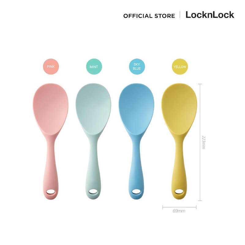 LocknLock ทัพพีซิลิโคน Silicone Rice Paddle สีพาสเทล รุ่น CKT207