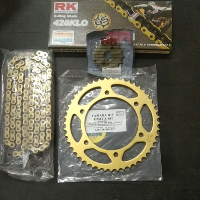 Yamaha R15 RK428kLO ชุดโซ่ทอง
