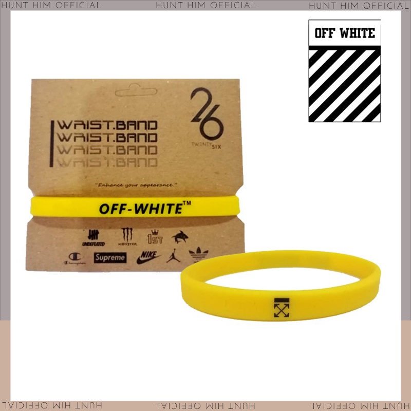 Off WHITE YELLOW สร้อยข้อมือผู้ชายสร้อยข้อมือ CASUAL