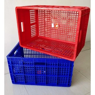 ตะกร้า โปร่ง ขนาด 37.0 x 55.5 x 30.5 ขนาดบรรจุ25kg.เกรดอุตสาหกรรม ผลิคจากพลาสติกใหม่ ใช้ห้องเย็นได้
