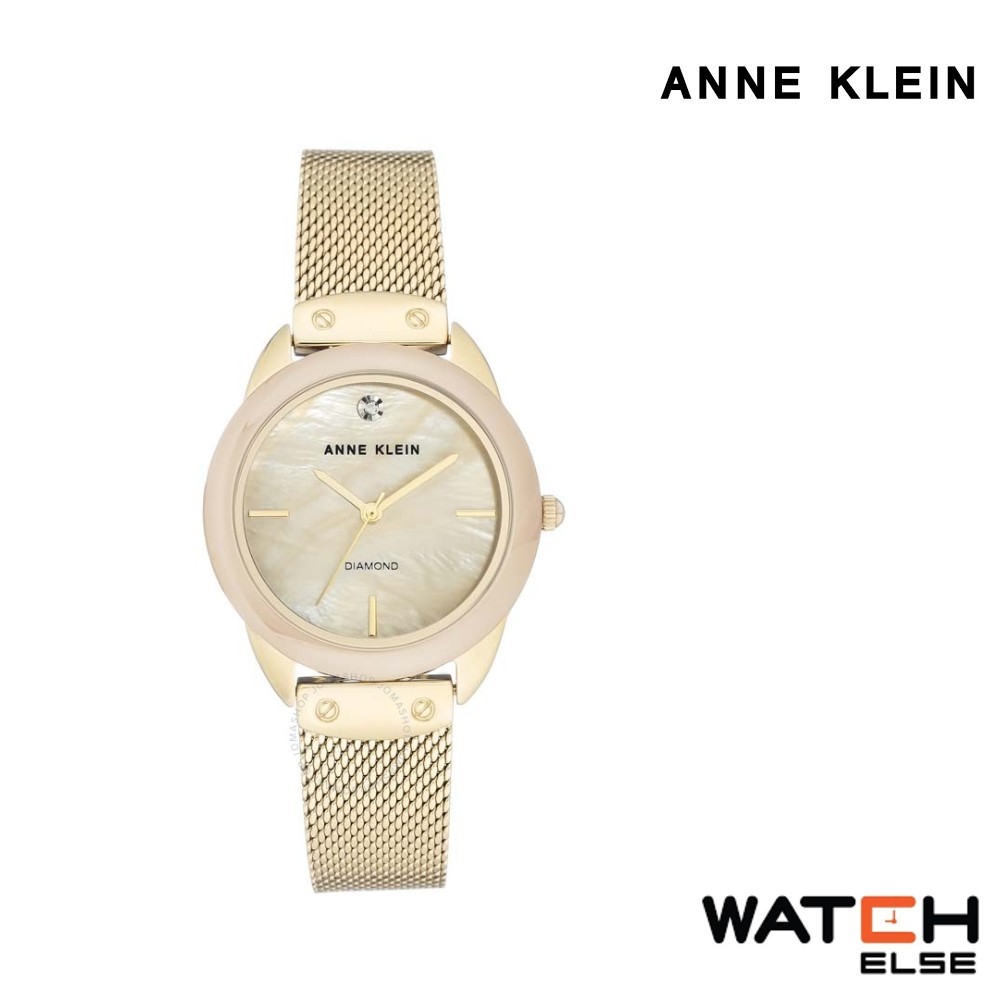 ANNE KLEIN AK-AK-3258TNGB Diamond Accented นาฬิกาข้อมือผู้หญิง ประดับเพชร Cubic Zirconia สายstainles