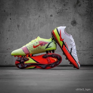 สีใหมKasut Bola Sepak NIKE PHANTOM GT 2 ELITE FG รองเท้าฟุตบอลกลางแจ้งผู้ชายรองเท้าถัก Breathable กันน้ำฟุตบอล Clea