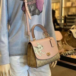 Coach  Disney X Tilly Top Handle In Signature with Dalmatian Blossom