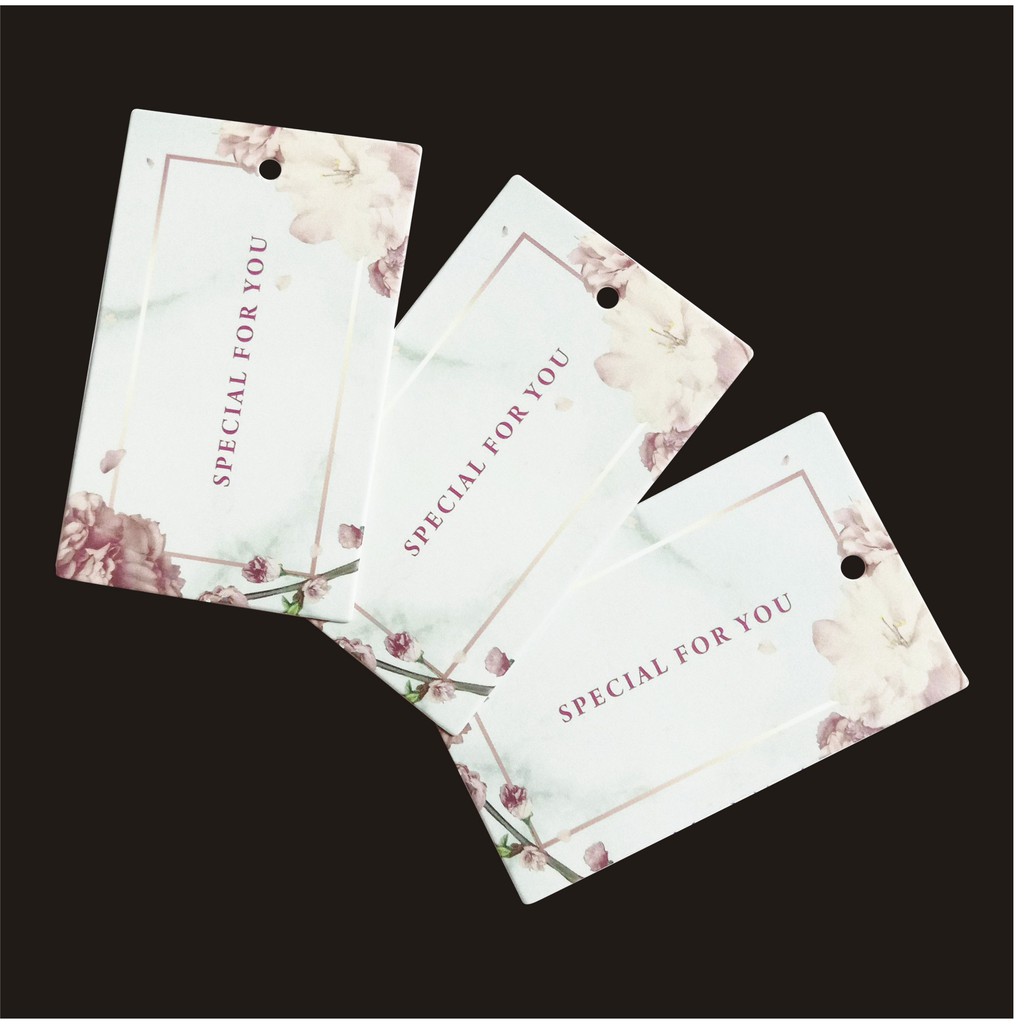 ป้ายห้อยสินค้า ป้ายแทค ป้ายขอบคุณ พิมพ์ Special for you เคลือบพีวีซีด้านกระดาษอาร์ตการ์ดหนา 350g. งานพรีเมียมมาก ลดราคา - รูปที่ 2