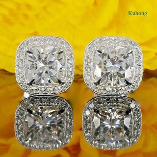 Kuhong Aaa Cubic Zirconia ต่างหูสตั๊ดประดับเพชรเครื่องประดับแฟชั่นสตรี