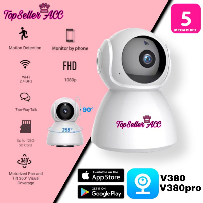 กล้อง IP 1080P กล้องวงจรปิด Snowman 5MP V380 /V380Pro กล้อง Cam ไร้สาย Wifi AP โหมด