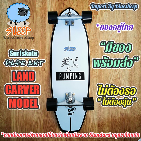 Surfskate [พร้อมส่ง] RareAnt LAND CARVER ลาย PUMPING skateboard Import By Bluesheep