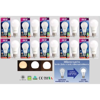 EVE หลอดแอลอีดี A60 Stepless 9 วัตต์ วอร์มไวท์ E27 (10 หลอด)
