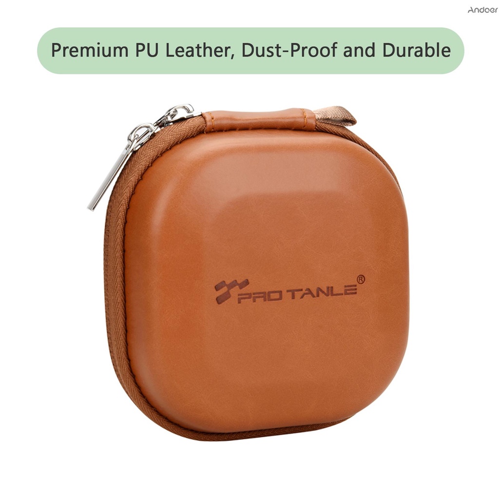 Pro Tanle เคสกระเป๋าหนัง Pu แข็ง กันฝุ่น เก็บฟิลเตอร์ได้ถึง 82 มม. สําหรับฟิลเตอร์ Uv Cpl Nd 5 ชิ้น