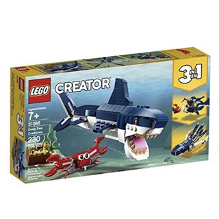 LEGO Creator 3in1 Deep Sea Creatures 31088 Make a Shark, Squid, Angler Fish, and Crab with This Sea Anim