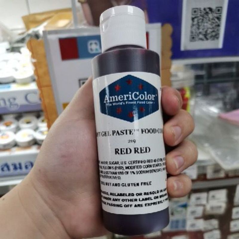 สีแดง Americolor สีสดสวย ของเเท้เเน่นอน